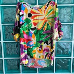 Jams World High-Lo Blouse with Vented Sleeves XS